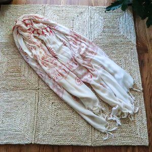 Indian Cotton Scarf with Sun